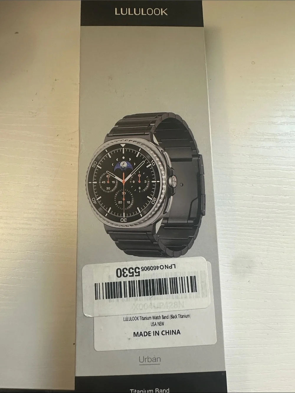 Black Titanium Watch Band for